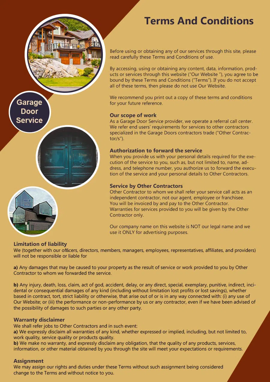 5 Star Garage Doors Essex, MA 978-798-3059 - terms6